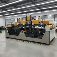 Máquina de Grabado en Piedra CNC de 4 Cabezas JK-0510s-4, Controlada por PLC, con Husillo Refrigerado por Agua de 5.5kW*4, Alta Rigidez y Personalizable
