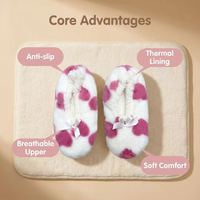Gemütliche Hausschuh-Socken mit Sherpa-Futter, Rutschfeste Damen-Ballerinas, Heim-Spa-Körpersocken für den Täglichen Gebrauch