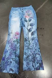 Jeans de Mezclilla para Mujer, Jeans Lavados Transpirables, Pantalones de Mezclilla Estilo Lápiz, Jeans con Estampado - Product Image 6