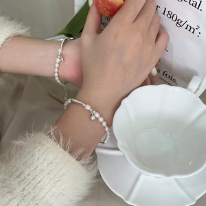 Yinruitai S925 Pulsera de plata de ley con perlas naturales, diseño de cuerda simple, joyería elegante para mujer, uso diario - Product Image 2