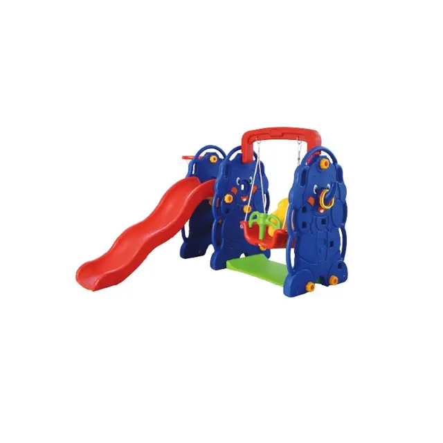 Tobogán de plástico para niños, Tobogán usado para niños, patio de juegos para interior, estilo elefante (QX-160C)