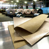 Papel VCI con Recubrimiento de PE, Papel Kraft Marrón con Recubrimiento de Película, Rollos/Piezas de Marca CVCI, Embalaje Antioxidante para Bobinas de Acero