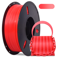 Filamen Printer 3D TPU Merah-Putih 1.75mm 1kg Terlaris, Mendukung Layanan OEM ODM