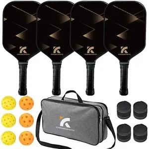 Factory Direct Hot Selling Professional USA Approved Pickleball Paddle Set Of 4 Pickleball Rackets And 6 Pickleball