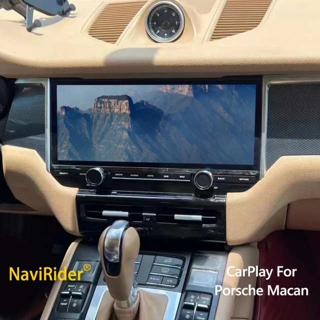 Video Player GPS Navigation Carplay Head Unit 12.3 Inch IPS Screen for Macan 2015-2018 Android 12 DSP Super Slim Body Car