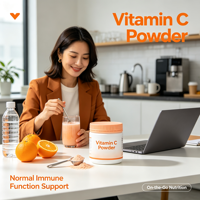 Poudre de supplément alimentaire de vitamine C pure (acide L-ascorbique)
