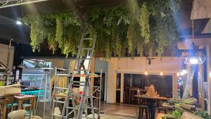 Tấm lá cây trang trí kích thước tùy chỉnh, phổ biến, cây giả, tường cây xanh, treo trần, tường xanh - Product Image 2