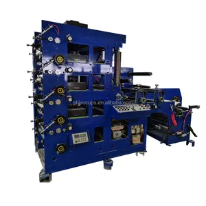 manufactures 4 color anilox roller bopp film paper flexo printing machine with rotary die cutting and slitting