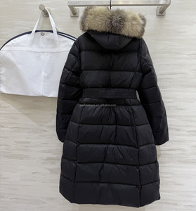 Long Women Down Jacket Winter Warm Hooded Puffer Coat Thick <b>Quilted</b> Parka Outdoor Cold Weather Jacket - Product Image 3