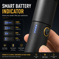 Lampe torche tactique de poche, design laser, rechargeable, batterie lithium 18650, super lumineuse, mini, étanche, portable, pour la randonnée et les situations d'urgence