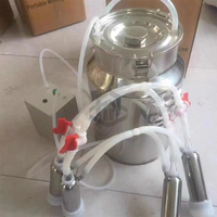 Machine à traire électrique à batterie rechargeable pour vache et chèvre, avec mini-seau/réservoir de 7L ou 14L, 220V/110V, garantie 1 an, haute performance