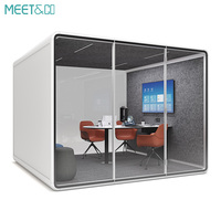 Cabine de bureau acoustique mobile de Guangzhou cabine de confidentialité pour le travail intérieur 14 6 8 places dosettes de bureau insonorisées mobiles modulaires