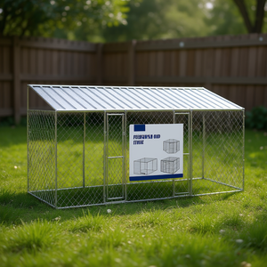 Gabbia per Cani 236.22 X 78.74 X 101.57 Pollici con Tetto in Metallo, Resistente, per Esterni, per Razze Grandi - Product Image 2