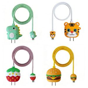 Protector de Cable de Datos con Diseño de Dibujos Animados de Los Ángeles, Funda Protectora de Silicona Creativa y Linda en 3D, Cubierta Protectora Suave para Cable de Carga USB - Product Image 1