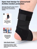 Attelle de cheville unisexe en Spandex et Nylon, vente en gros usine, avec fermeture, soutien sportif et protection complète pour le soulagement de la douleur à la cheville