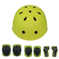 Ensemble d'équipement de protection pour patinage à roulettes pour enfants Genouillères à coque rigide Coudières Poignets Casques