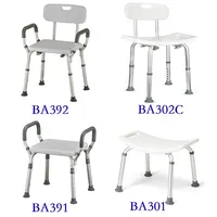 Height Adjustable Shower Chair with Backrest