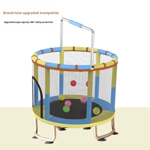 QIJUN Premium Children's Small Alloy Steel 1.2M Round Indoor/Outdoor <strong>Trampoline</strong> Protective <strong>Net</strong> <strong>for</strong> Boy Girl Professional Use - Product Image 4