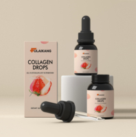 Gouttes de collagène personnalisées OEM/ODM 200g pour femmes et hommes, santé naturelle de la peau, des cheveux, des ongles et des articulations, testées par un tiers, certifiées GMP