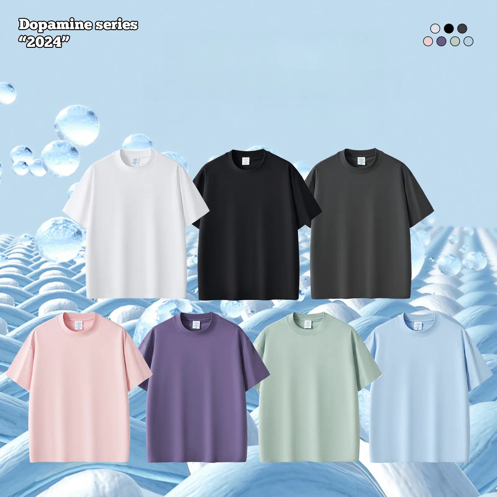 Sorona UPF 50 + 230 g/m² Cold Mint T-shirt hommes Anti-microbien Séchage rapide T-shirt surdimensionné unisexe streetwear T-shirts personnalisés