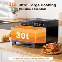 Four à convection à air chaud OEM 30L 1800W pour pizza, gâteaux, biscuits, poulet, avec 4 accessoires