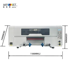 MYJET Inkjet Digital Uv Dtf Sticker Printing Machine Cup Wrap Transfers Sticker Impresora A3 Uv Dtf Printer With Laminator