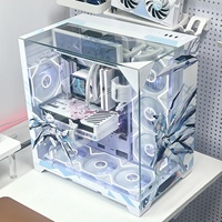 Skyline S3 Full Tower Aluminum Alloy Gaming PC Case Triple-Sided Tempered Glass Panel ATX Compatible Customizable Theme Graphics