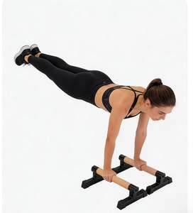 Parallettes en bois durables Tronzen avec poignée pour une utilisation à domicile, calisthénie, entraînement de rue - Product Image 5