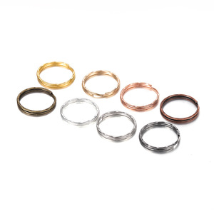 Anillos de Metal en Relieve para Llaveros, 25mm, Aleación Redonda, Accesorios de Joyería Hechos a Mano - Product Image 1