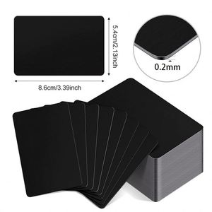 Plaque signalétique en aluminium gravée au laser en gros, carte de visite personnalisée avec logo, carte de visite publicitaire en métal - Product Image 2