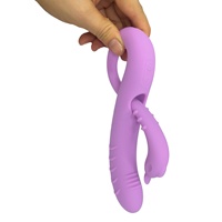 Jouet sexuel pour femmes en silicone liquide 2-en-1 détachable, avec stimulateur clitoridien et anal double extrémité pour point G, 10 vibrations
