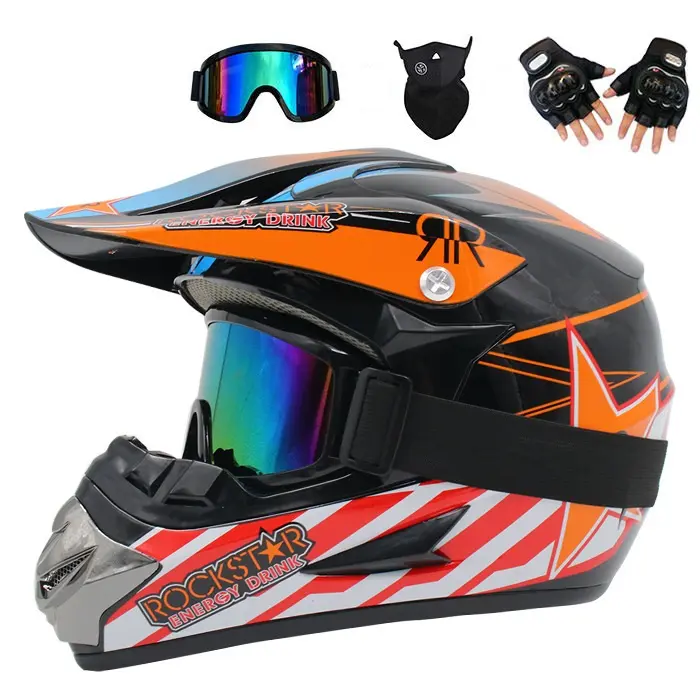 Casco profesional para motocicleta todoterreno, casco para Motocross de cara completa