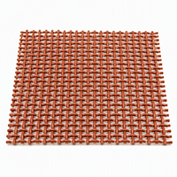 Maille de tamis vibrant tissée peinte en rouge pour l'exploitation minière, en fil tissé 65Mn, pour carrière d'agrégats