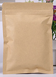 Brown Craft PET Ziplock Emballage Alimentaire Sacs Premade Stand up Pouch Bag avec Fenêtre Transparente
