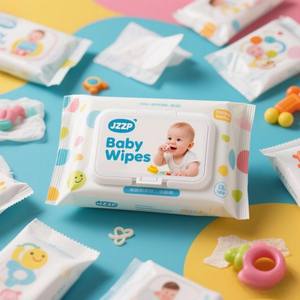 JZZP Serviette humide hygiénique à base d'<span class=keywords><strong>aloe</strong></span> <span class=keywords><strong>vera</strong></span> à base de plantes 80 pièces pour bébé, motif perlé, facilité et confort, lingettes humides pour bébé - Product Image 2