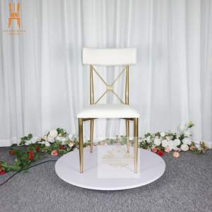 Chaise de banquet <span class=keywords><strong>en</strong></span> acier inoxydable Royal Event, dossier interchangeable, pour mariage - Product Image 4