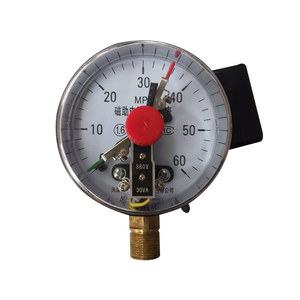 Manomètre à contact électrique à assistance magnétique Yxc 100, 0-1-6 Mpa, radial, avec limite supérieure et inférieure - Product Image 1