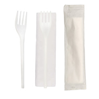 Greenday BPI Compostable PLA Kit Wegwerpbare Bestekset Zwart Heavy Duty Wegwerpbare Bestek Vork voor Buitenpicknick Kamperen Fruit