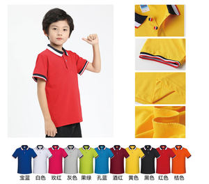 Yaz düz kısa kollu çocuklar Polo TShirt özel Logo pamuk pike kumaş katı çocuk rahat Polo GÖMLEK - Product Image 5