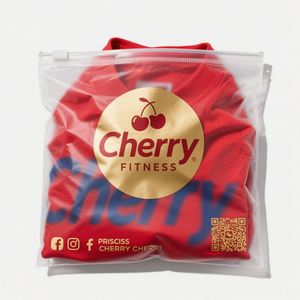 Emballage de t-shirt imprimé personnalisé en plastique mat Eva givré sacs à zip-lock emballage personnalisé pour vêtements pour vêtements avec votre logo - Product Image 3