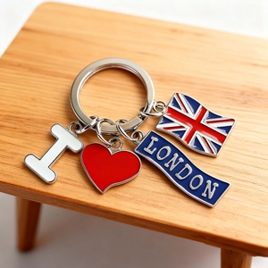 พวงกุญแจโลหะผสมสังกะสีแบบขายส่ง สั่งทำโลโก้ได้ตามต้องการ พร้อมเคลือบเงาอย่างดี สำหรับตกแต่งกระเป๋า - Product Image 6