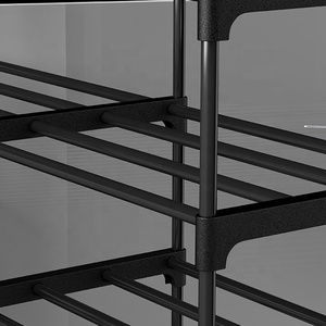 Scarpiera in metallo grande spazio posatore multiuso con Organizer salvaspazio - Product Image 3