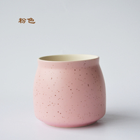 Pot Bunga Keramik Berbintik Grosir, Matte Pastel, Bulat, untuk Sukulen, Dekorasi Rumah, Logo Custom