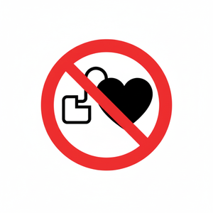 ห้ามวางใกล้เครื่องกระตุ้นหัวใจ อลูมิเนียม 125x125 มม. ผลิตในอิตาลี - Product Image 1