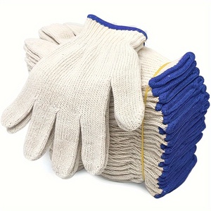 High Quality Labor Durable Industrial Gardening Construction Work White Cotton <strong>Knitted</strong> <strong>Gloves</strong> - Product Image 4