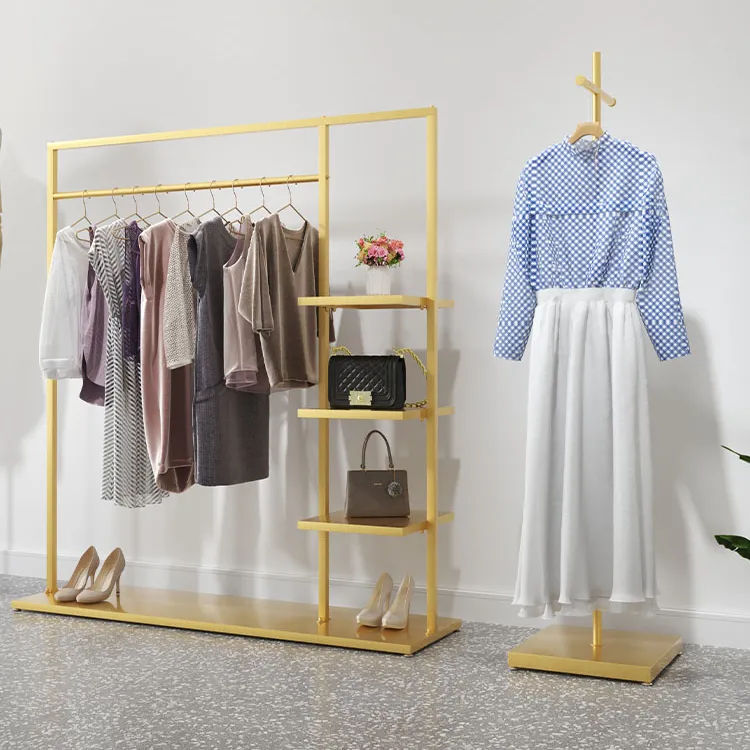 Nordic einfache Bekleidungs geschäft Display Rack Haushalt Schlafzimmer Eisen boden Typ Kleider ständer