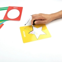 Cartes flash personnalisées pour adolescents et adultes, imitant des jeux de dessin, avec papier pour peinture sensorielle, haute qualité