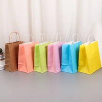 Sac de courses en papier kraft noir écologique personnalisé, style classique, poignée en forme de T, avec votre propre logo imprimé