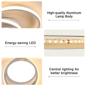 Nueva Lámpara de Techo LED Moderna, Lámparas de Techo Empotradas, Lámparas de Techo Cercanas al Techo, 2 Anillos Redondos, Lámparas de Pasillo para Dormitorio - Product Image 5