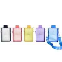 Tasse en plastique d'été créative bouteille d'eau plate flacon de voyage tasse portable sans BPA bouteille d'eau de 15 oz pour le sport le camping en plein air